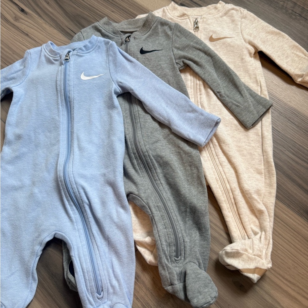 Nike Kids One Piece Set - Blue, Gray, and Cream